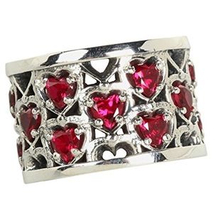 ❌SOLD❌ Queen Baby 925 Silver Garnet Infinity Ring